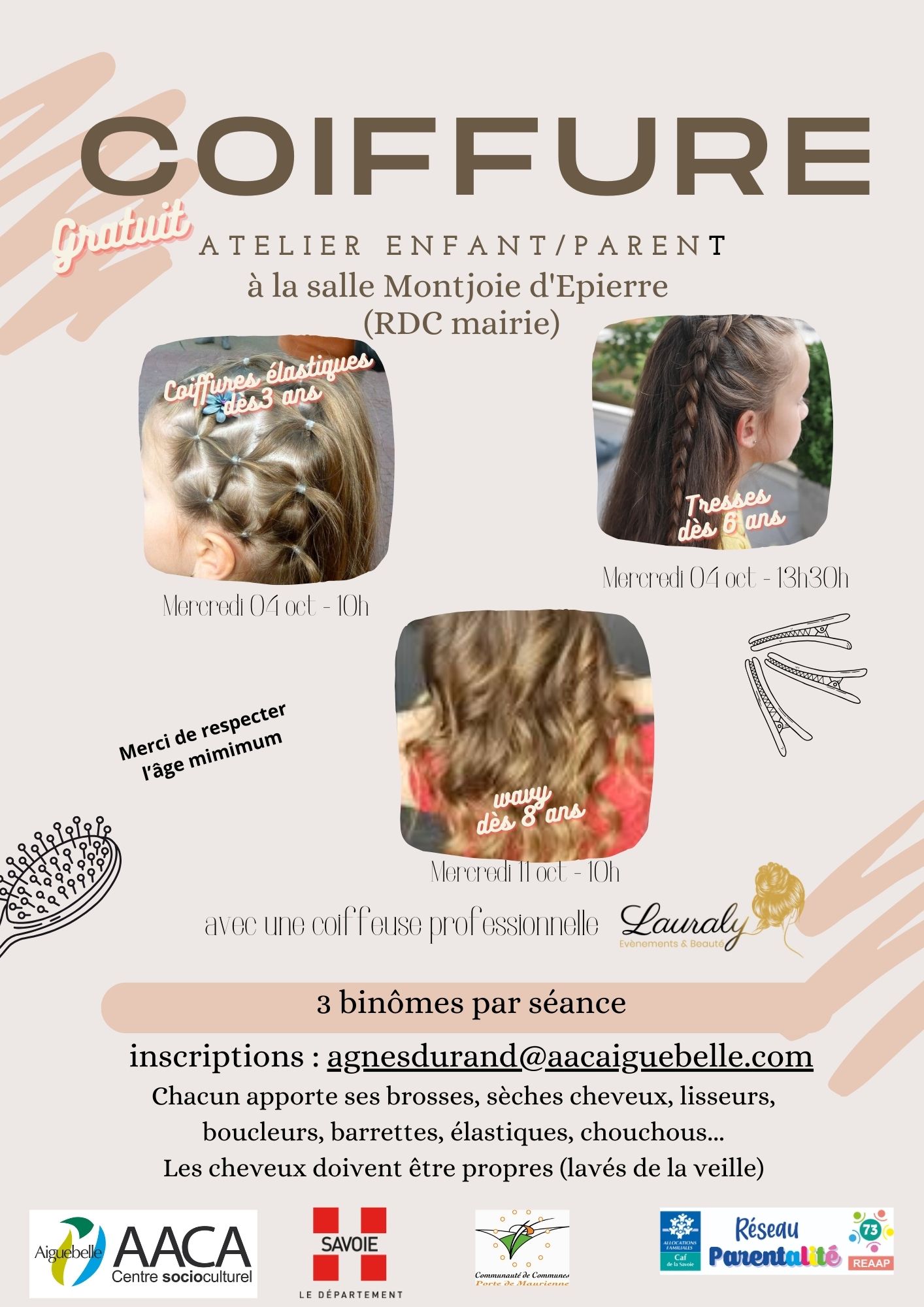 Lire la suite à propos de l’article Ateliers coiffures enfant/parent