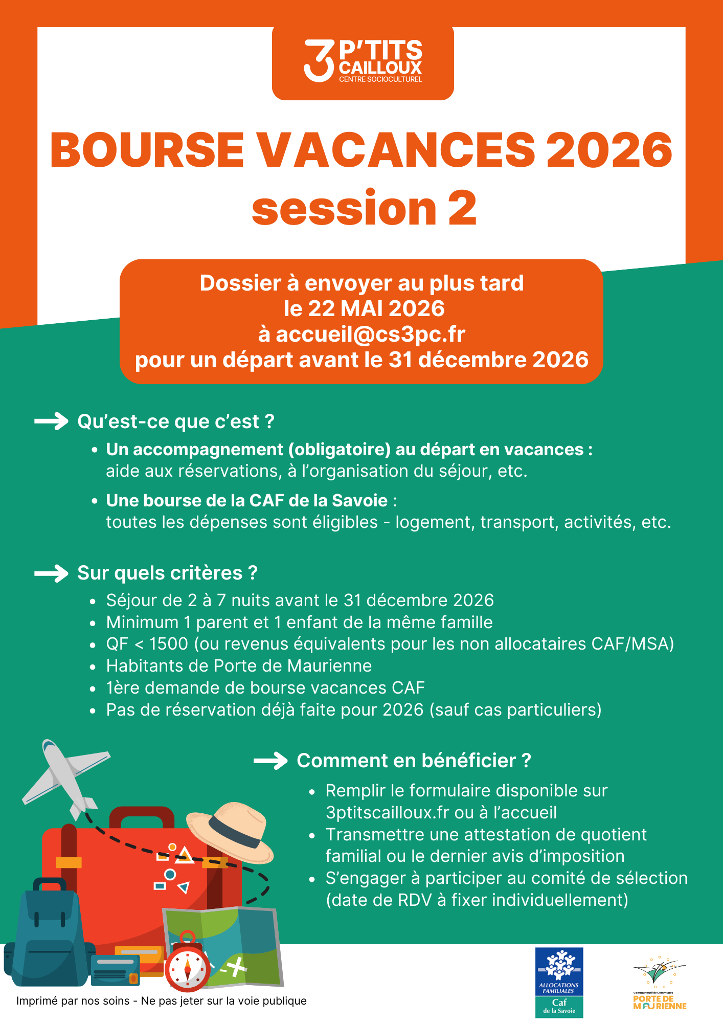 Lire la suite à propos de l’article BOURSE VACANCES 2026 – Session 2